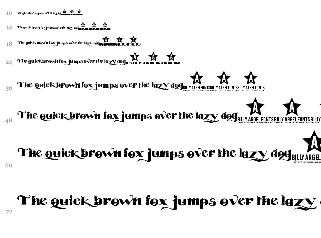 Easy Trouble font waterfall